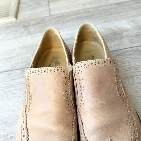 Johnston & Murphy Nude Sheepskin  Leather Wingtip Oxford - Picture 7 of 16